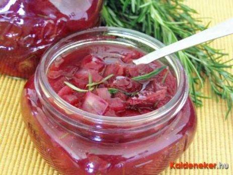 rozmaringos meggychutney