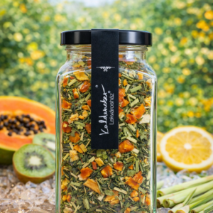 Mangó-narancs sencha, zöld tea keverék