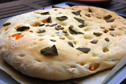 Sütőtökös focaccia