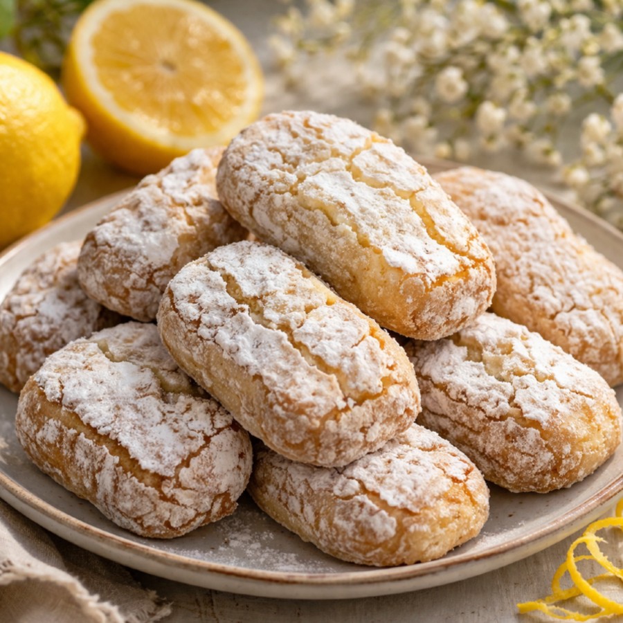 Ricciarelli Mandulás–citromos sütemény (gluténmentes)
